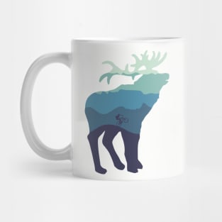 mountain bike mtb deer gift cycling mountains nature Mug